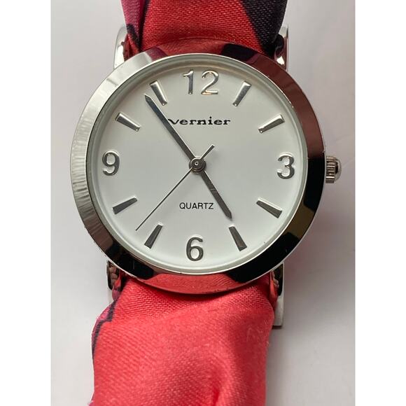 Vernier 7 West Womens Watch 32mm - New Battery - Adjustable Cloth Leather Band - Picture 6 of 12